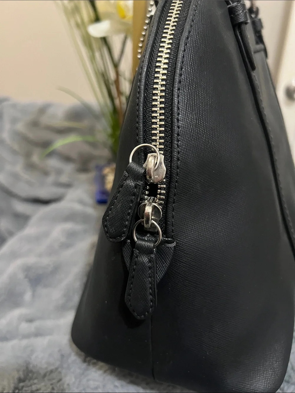 Coach Payton Black Leather Dome Satchel GUC retail $328